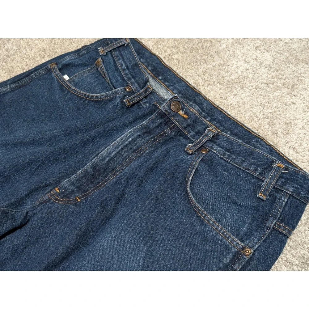 Dickies Men's Straight Leg Carpenter Denim Jeans 38x32‎ Relaxed Fit Dark Blue